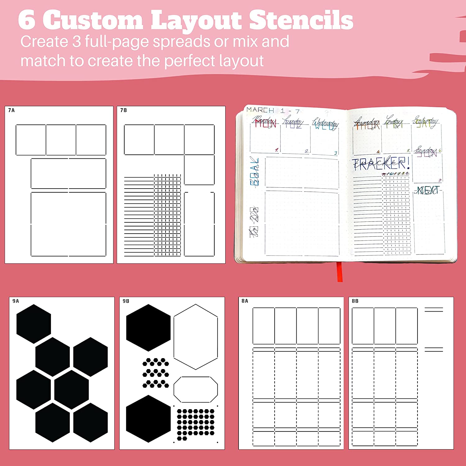 Notebook Dotted A5 - 6 Pak Stensil Jurnal Tata Letak
