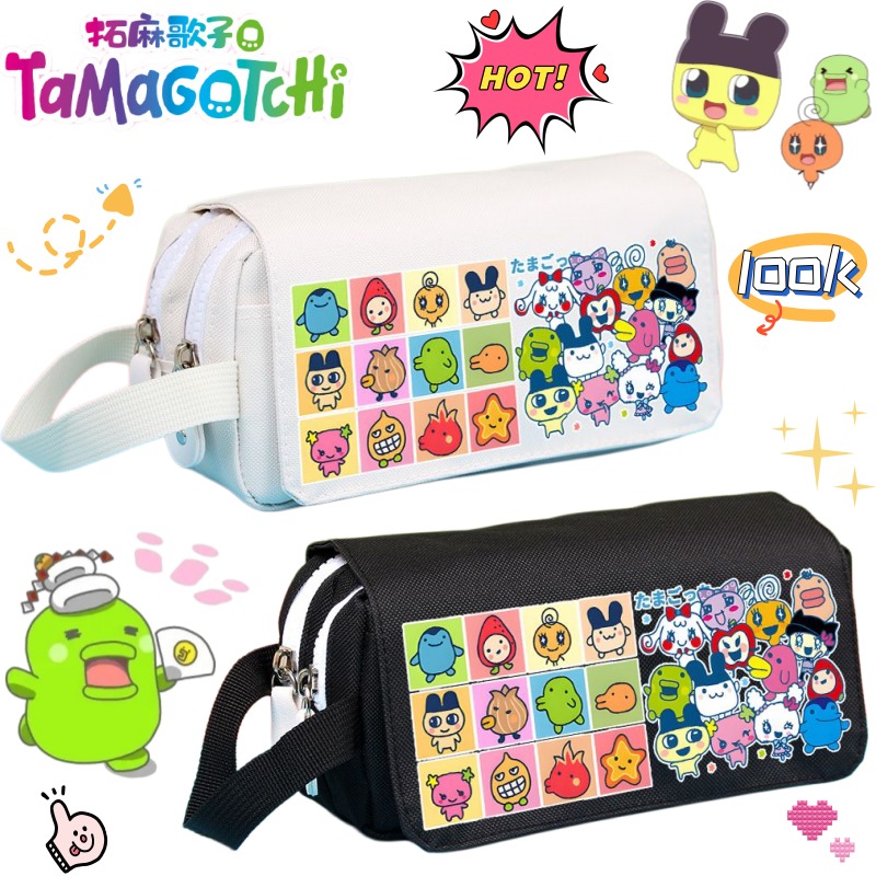 Pencil Case Large - Kotak Pensil Kreatif Kartun Animasi Tamagotchi