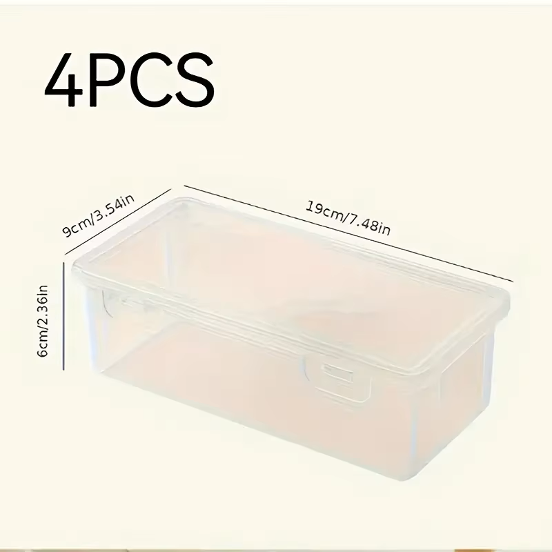 Stationery Office Supply Store - 4 Kotak Penyimpanan PP Transparan Besar