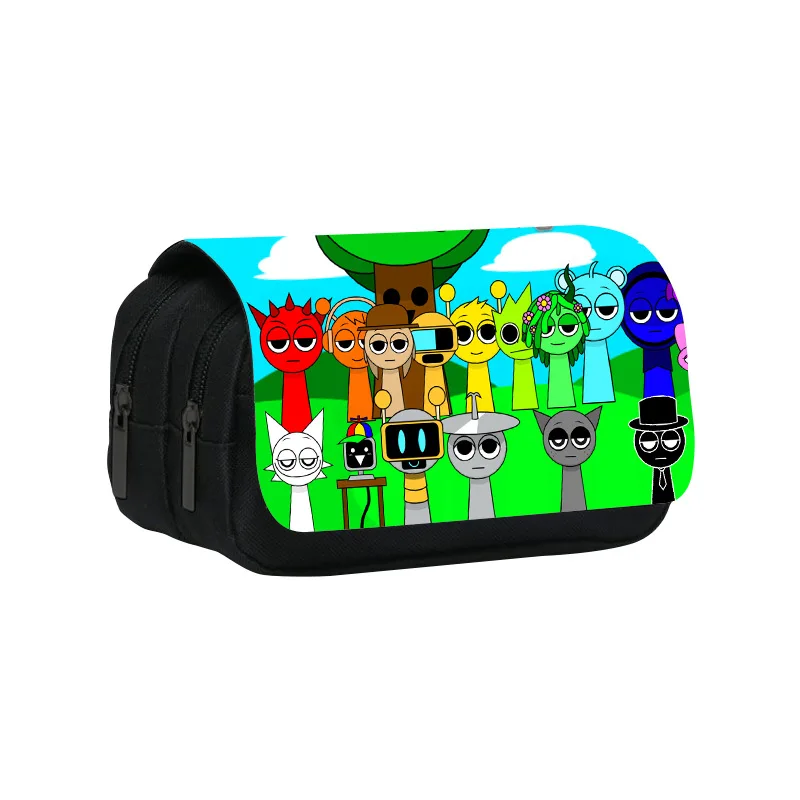 Pencil Case Large - Kotak Pensil Sprunki Baru, Tas Pensil