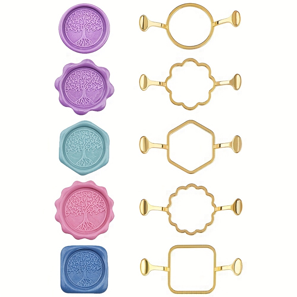 Wax Seal Stamp Kit - 5 pak Kit segel lilin logam