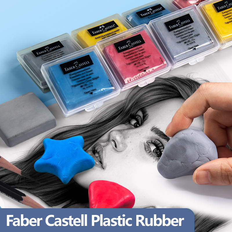 Rubber Eraser Kneaded - Faber-Castell Plastic Rubber 4 buah Soft