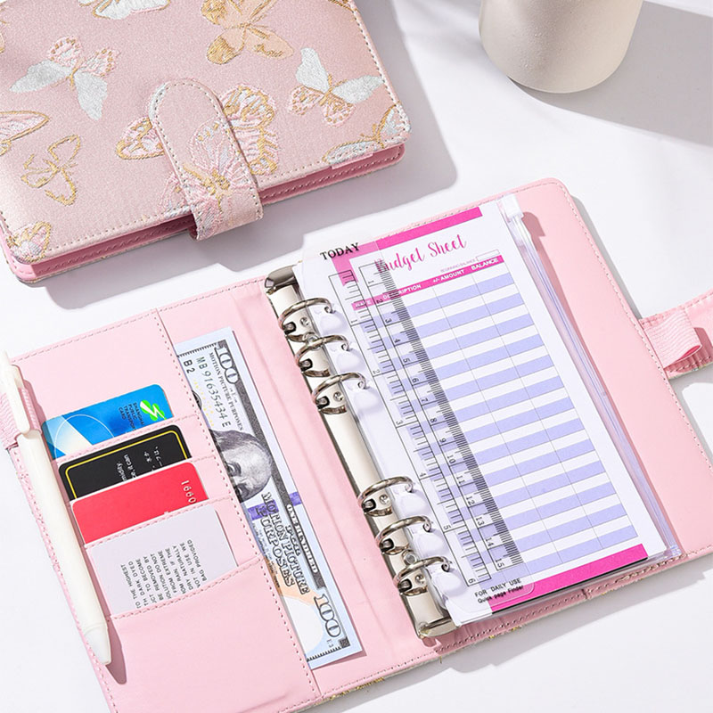 Binder Kain A6 Motif Kupu-kupu - Planner Weekly Budget ulasan dan harga