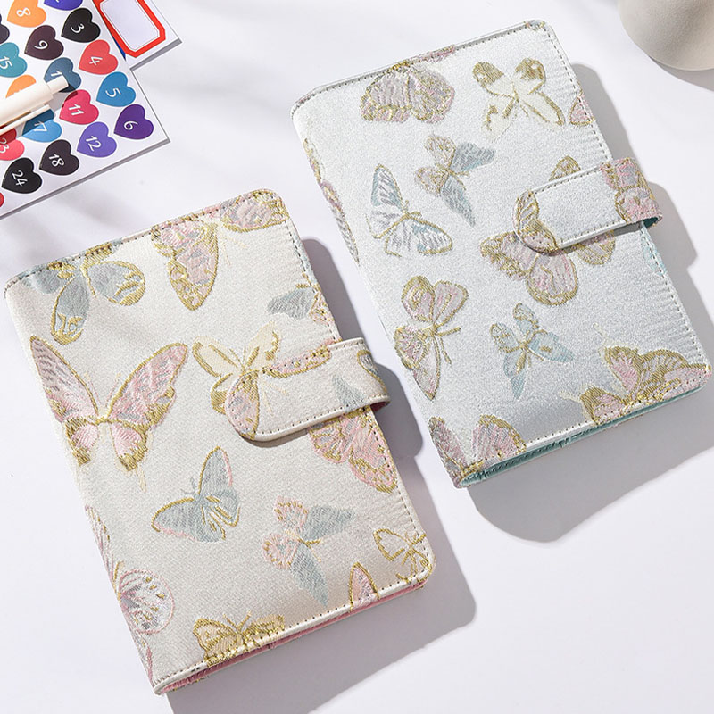 Binder Kain A6 Motif Kupu-kupu - Planner Weekly Budget ulasan dan harga