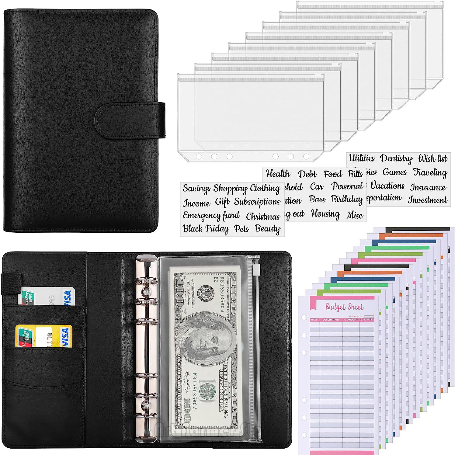 A6 map Laptop kulit PU, Binder - Planner Weekly Budget ulasan dan harga