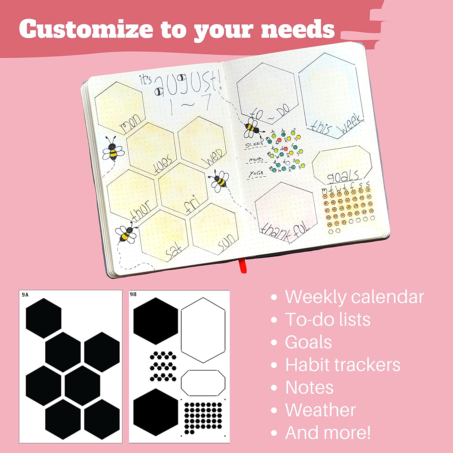 6 Pak Stensil Jurnal Tata Leta - Notebook Dotted A5 ulasan dan harga