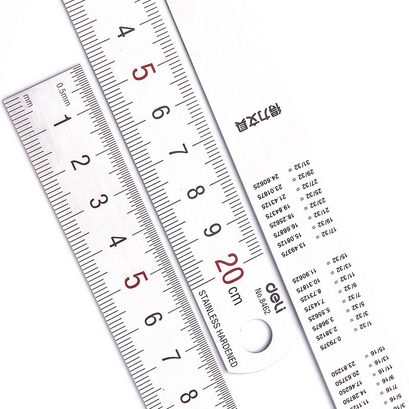 Deli 20cm penggaris lurus loga - Stationery Office Supply Store ulasan dan harga