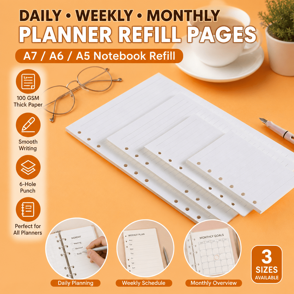 Isi Ulang Planner A5 A6 A7, 6  - Notebook Dotted A5 ulasan dan harga