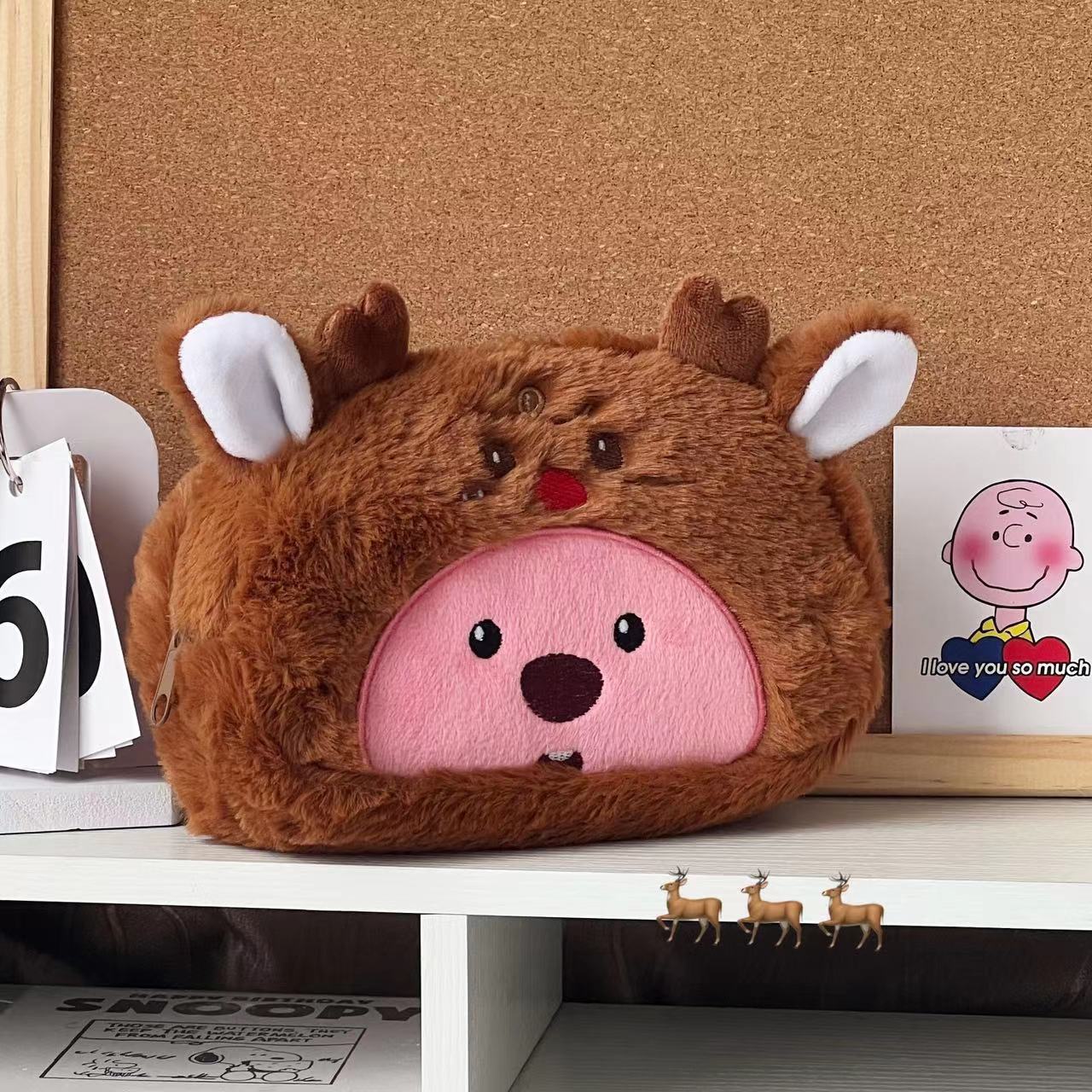 Tas Pensil Kartun Plush Kawaii - Pencil Case Large ulasan dan harga