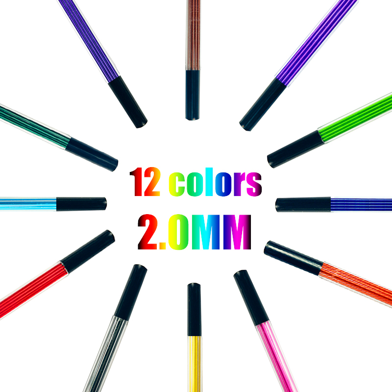 12 warna 2.0mm HB diganti Lead - Mechanical Pencil Lead ulasan dan harga